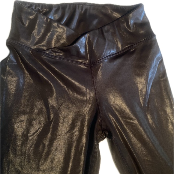 Women’s Faux Leather Leggings - Picture 2 of 3